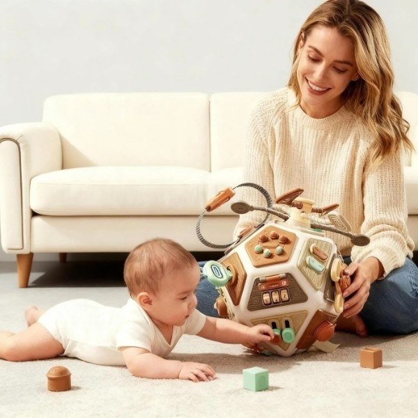 Фото - Бизиборд-куб Smart Baby Мяч (6928270764788)